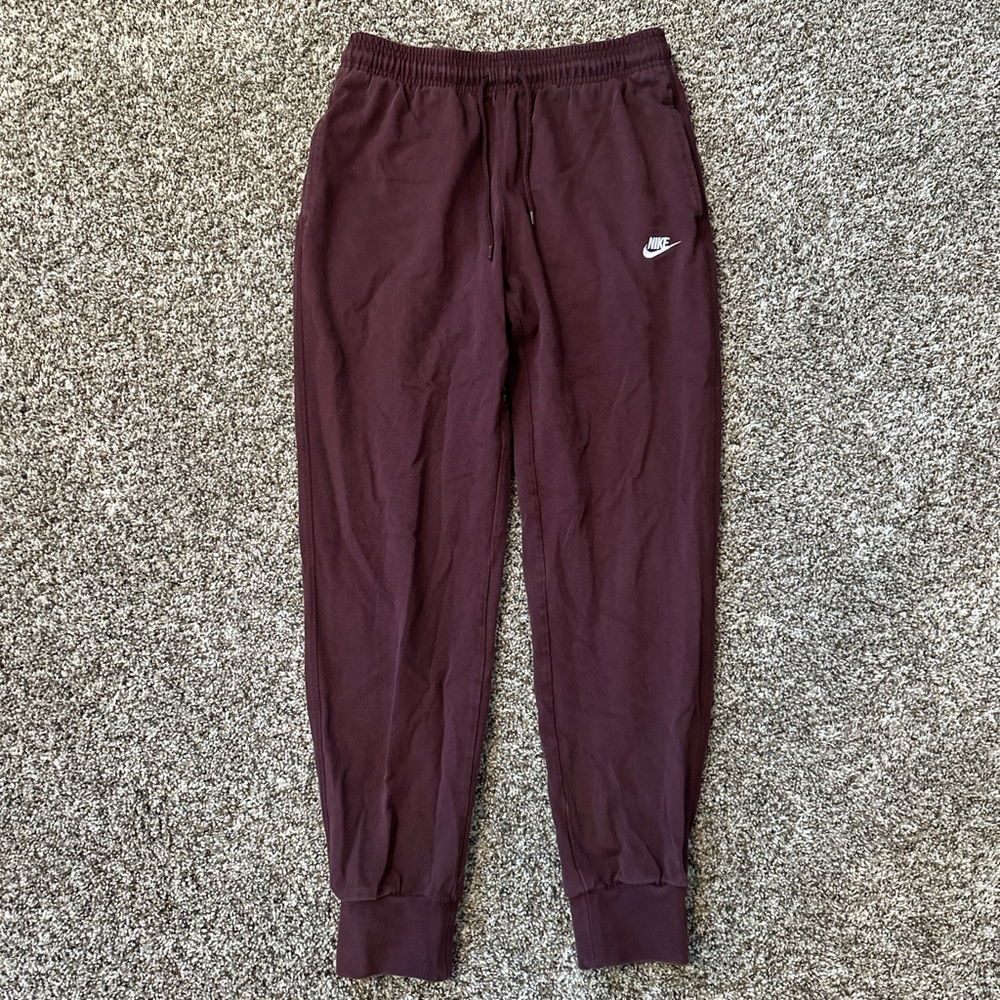 burgundy mens nike sweatpants